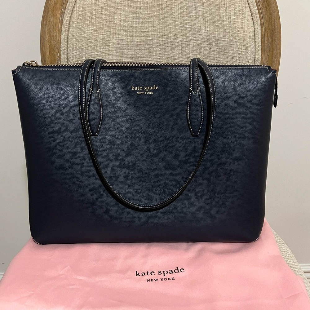 Kate Spade All Day Large Zip-top Tote Navy